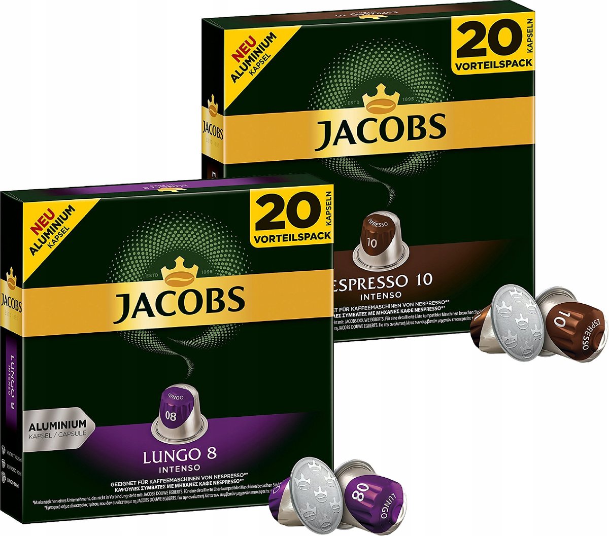 Kapsułki do Nespresso Jacobs Lungo 8 Intenso Espresso 10 Intenso 40 szt.