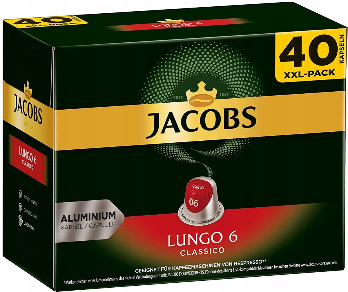 Kapsułki do Nespresso Jacobs Lungo 6 Classico 40 szt.