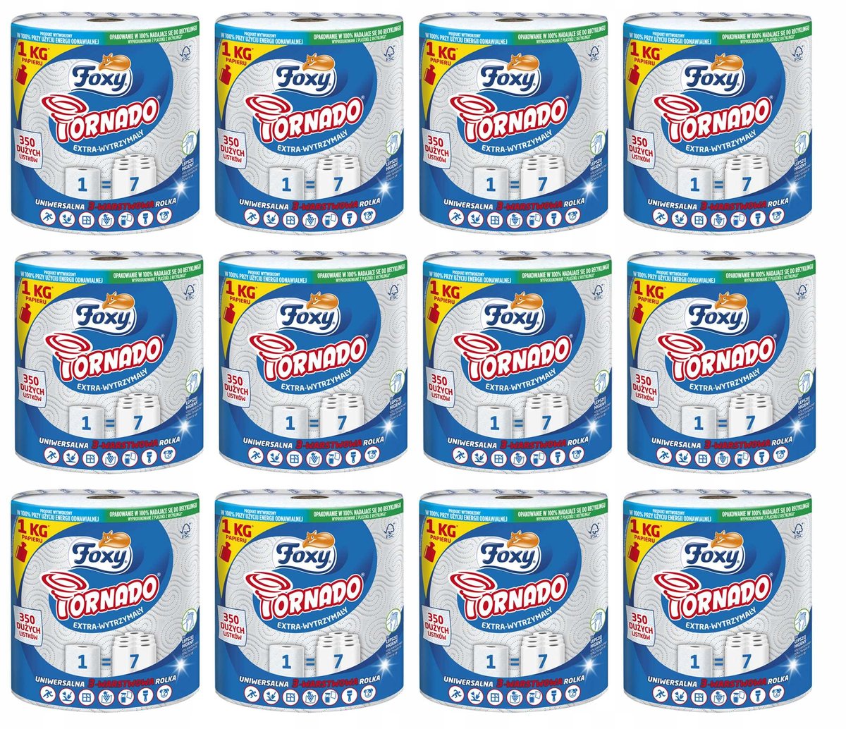 Ręcznik Papierowy FOXY TORNADO - 12 szt.