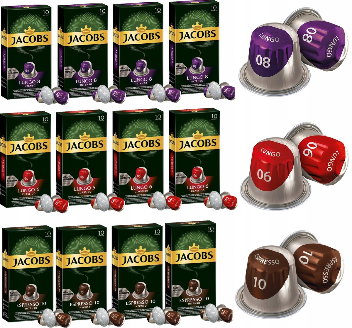 Kapsułki do Nespresso JACOBS ESPRESSO LUNGO ZESTAW 120 szt.