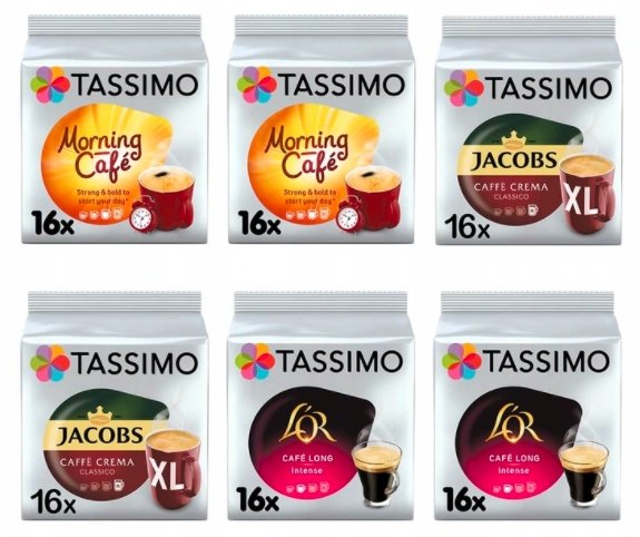 Kapsułki do Tassimo Jacobs i L'OR, 96 kaw czarnych 96 szt.