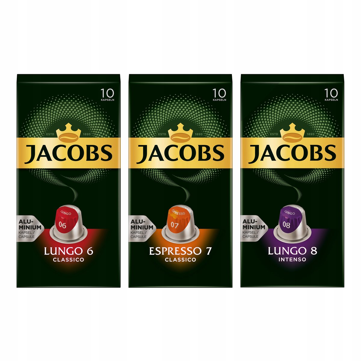 Kapsułki do Nespresso Jacobs - Lungo 6 i 8, Espresso 7 - 30 szt.