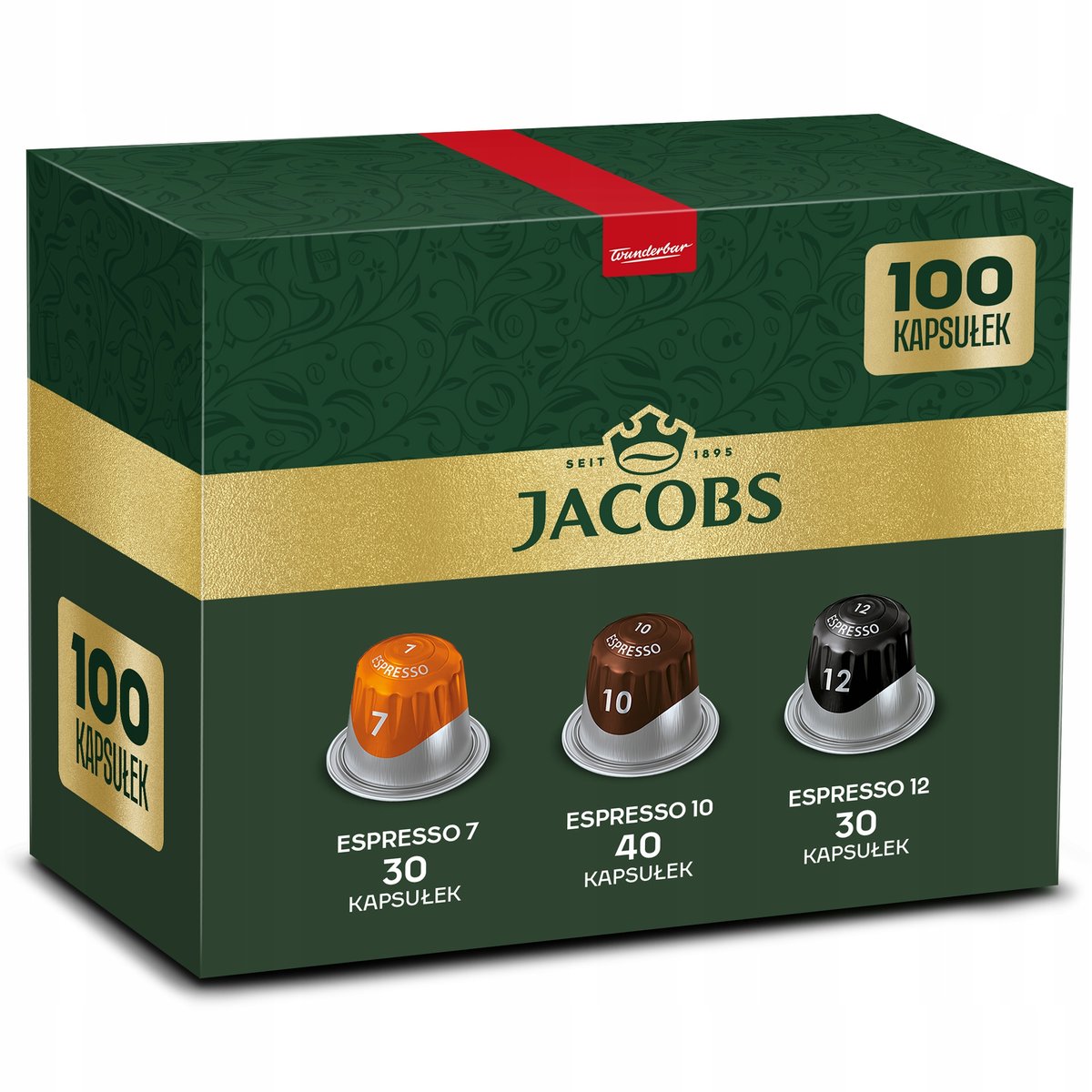 Kapsułki do Nespresso Jacobs Espresso 7, 10, 12 mix smaków 100szt.