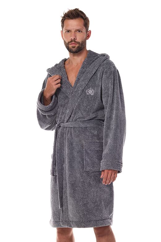 Męski szary szlafrok Master  M
