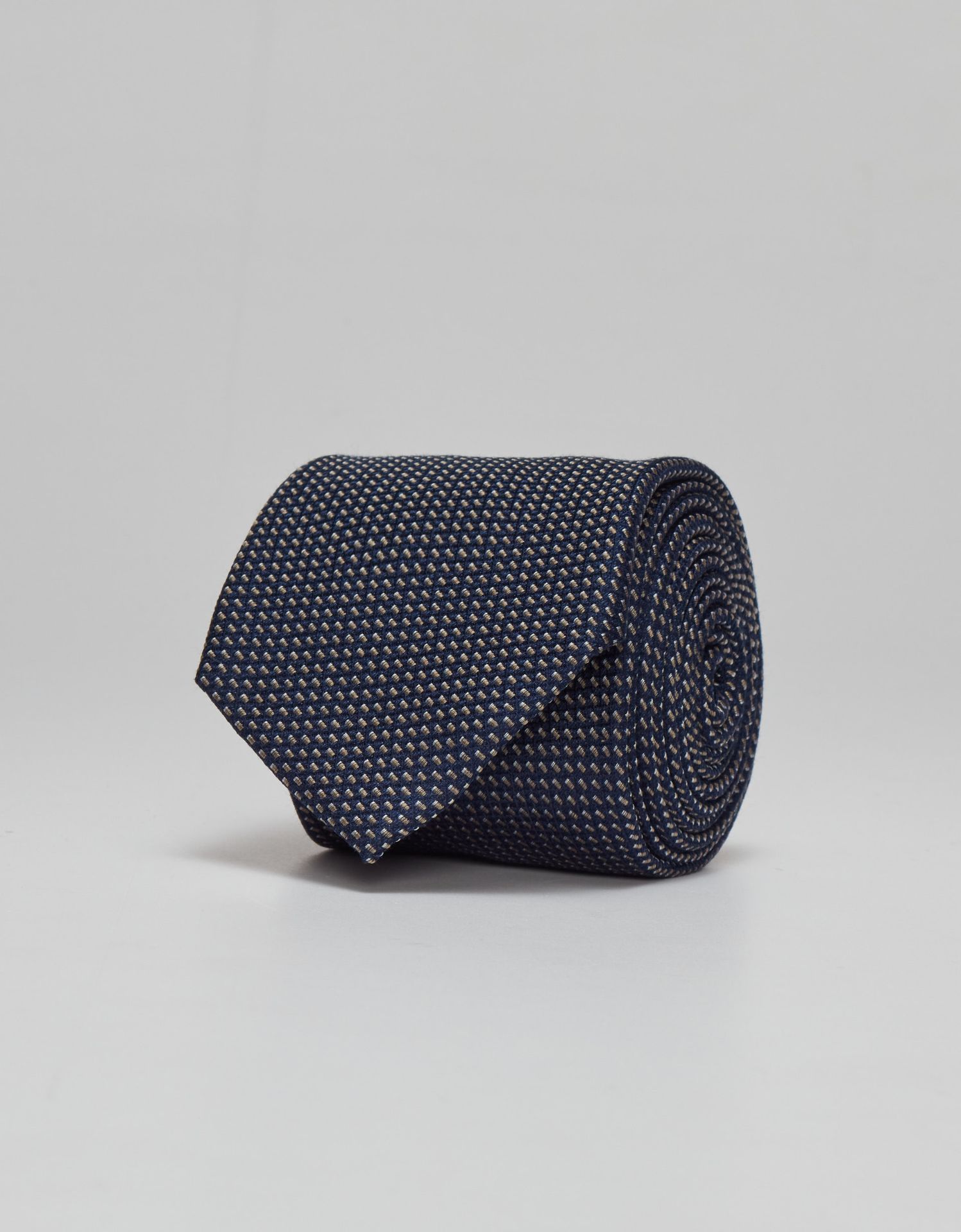 krawat seta&cottone 73 granatowy