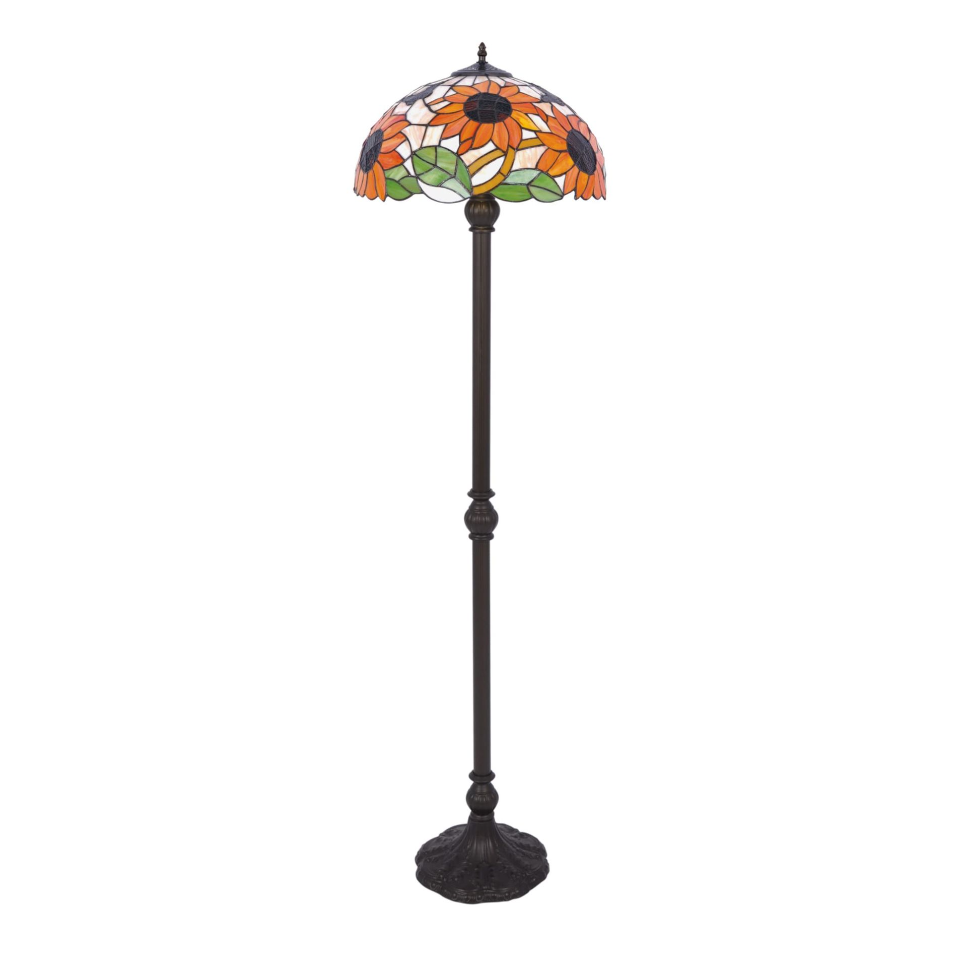 Wysoka lampa podłogowa z okazałym kloszem K-F16814 z serii SUNFLOWER