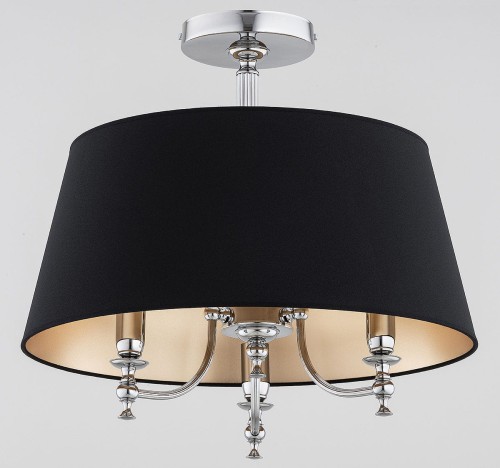 Rosetta lampa sufitowa 3xE14 chrom/czarna 62478