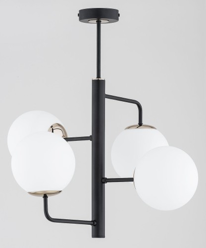 Lamur lampa wisząca 4xE14 czarna/złota 63284