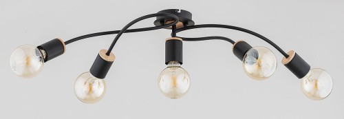 Gerso lampa sufitowa 5xE27 czarna 63286