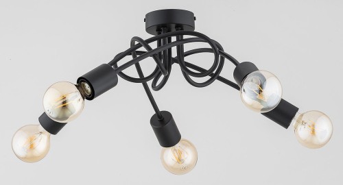 Disel lampa sufitowa 5xE27 czarna 63279