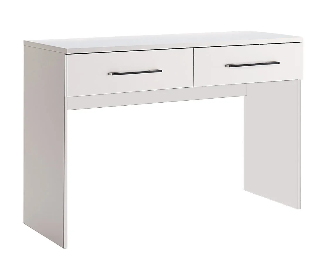 Biała nowoczesna toaletka z szufladami 10x T6-R00