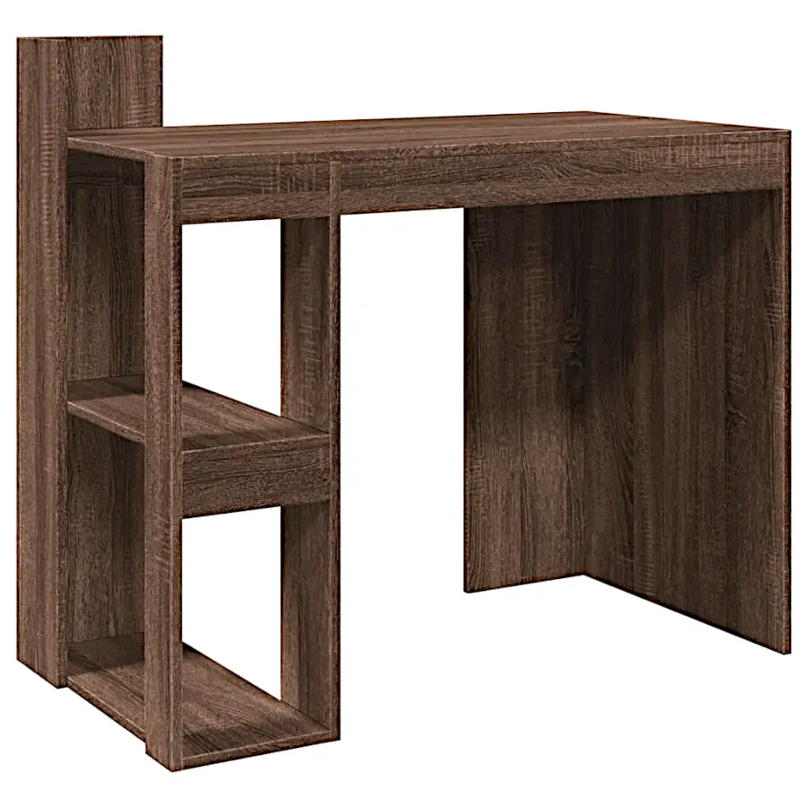 Elior Proste biurko w kolorze brązowego dębu F2-S40