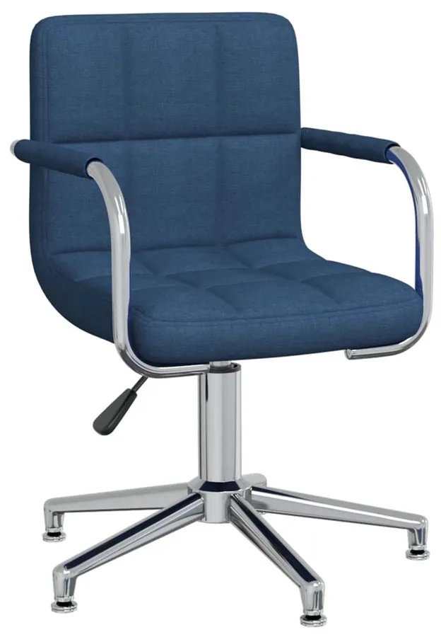Elior Niebieski nowoczesny fotel obrotowy biurowy bez kółek - Lonja