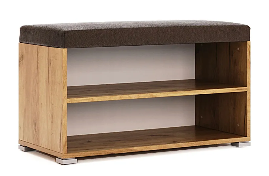 Szafka na buty z siedziskiem dąb craft + lava mat F9-T09