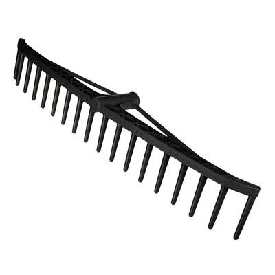 Grabie ogrodowe do siana trawy 64 x 10cm czarne, VERTO 15G087
