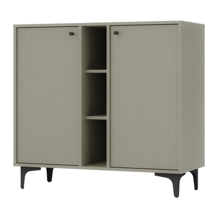 Komoda TOKYO 1 2F Typ 822 Eukaliptus Czarne nogi