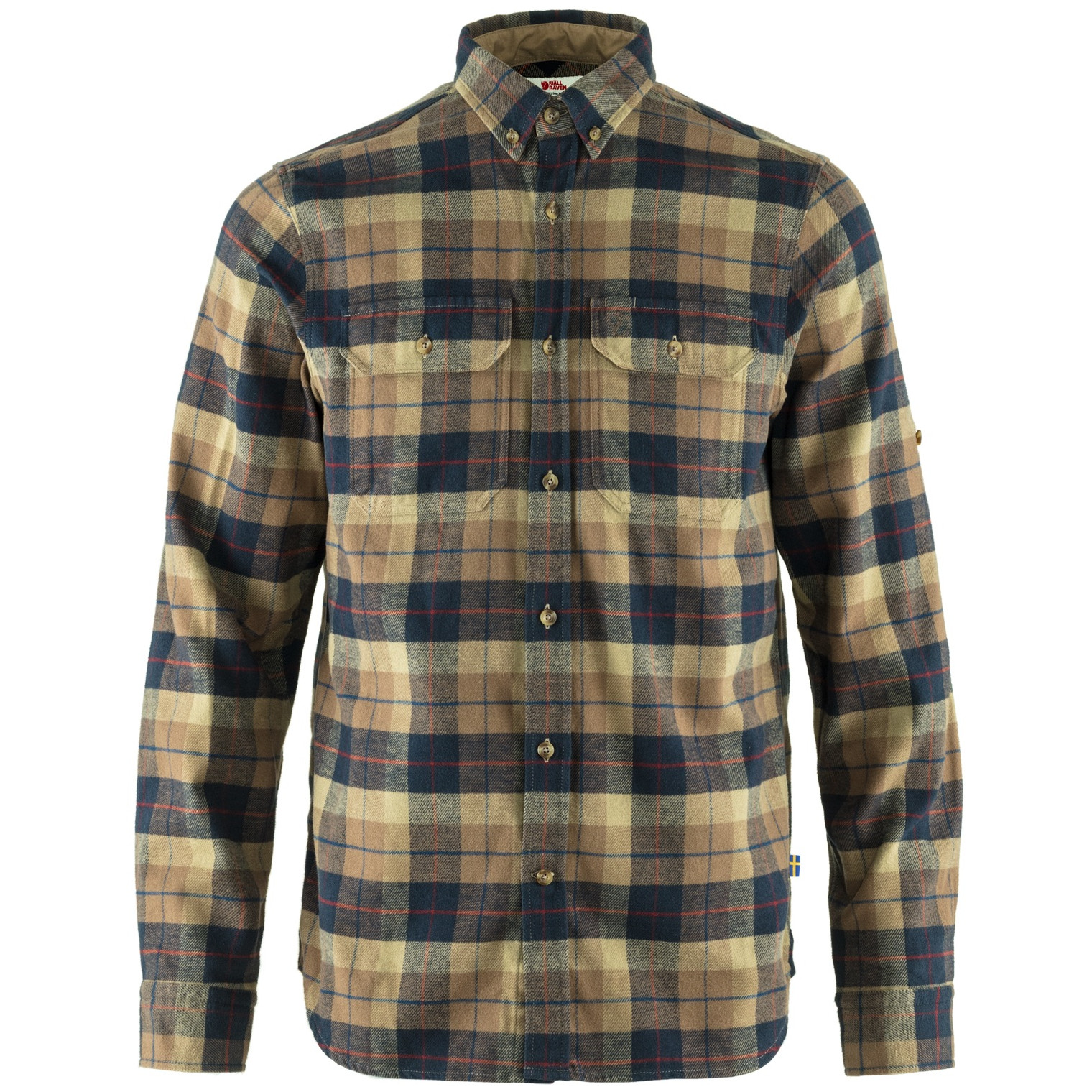 Koszula męska Fjällräven Singi Heavy Flannel Shirt M Rozmiar: XL / Kolor: brązowy/niebieski