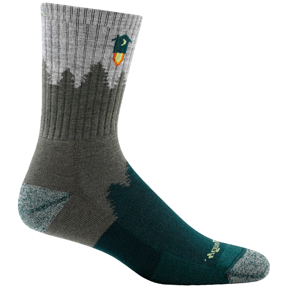 Skarpety męskie Darn Tough Number 2 Micro Crew Midweight With Cushion Rozmiar skarpet: 43-45,5 / Kolor: ciemnozielony