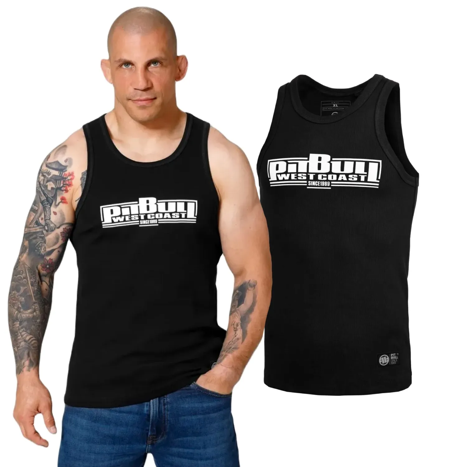 Tank Top Pit Bull Heavy Weight 240 Rib Classic Boxing '25 - Czarny  S