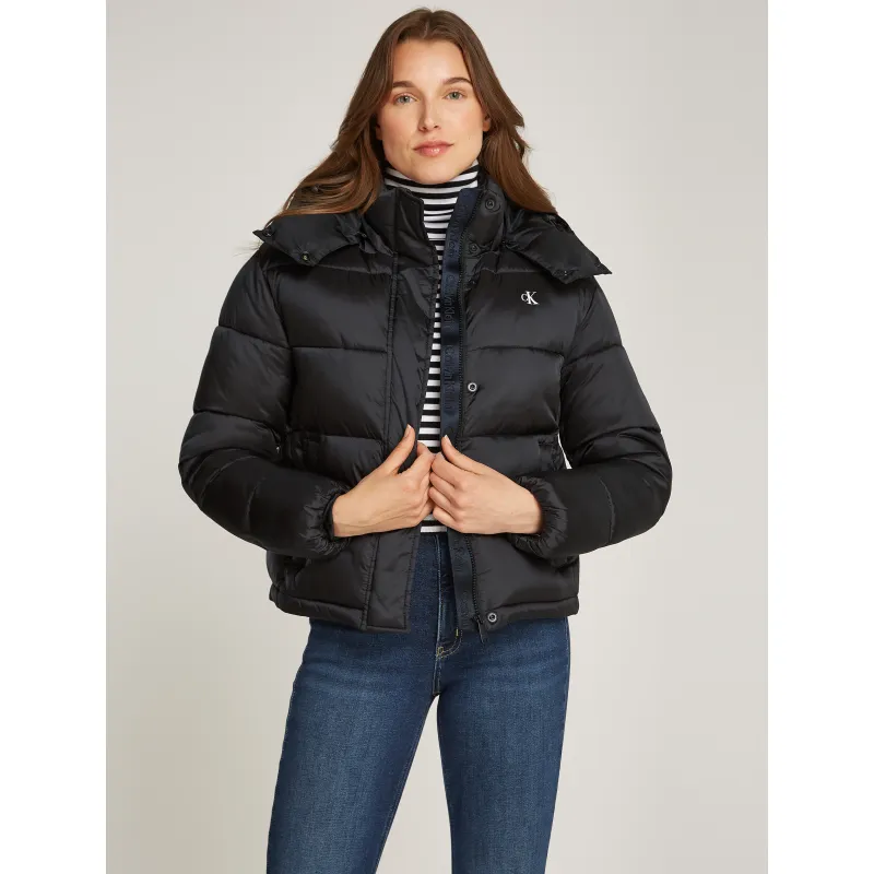 top CALVIN KLEIN JEANS Satynowa kurtka | Regular Fit
