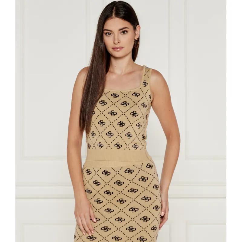 GUESS Bluzka SARAH | Slim Fit | z dodatkiem wełny
