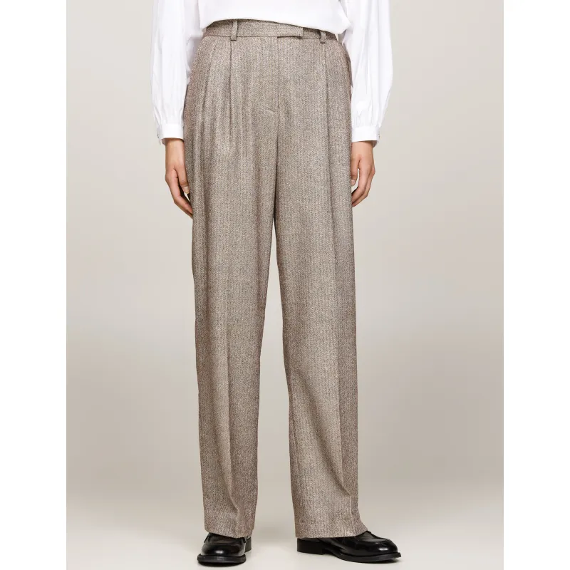 Tommy Hilfiger Spodnie | flare fit | z dodatkiem wełny