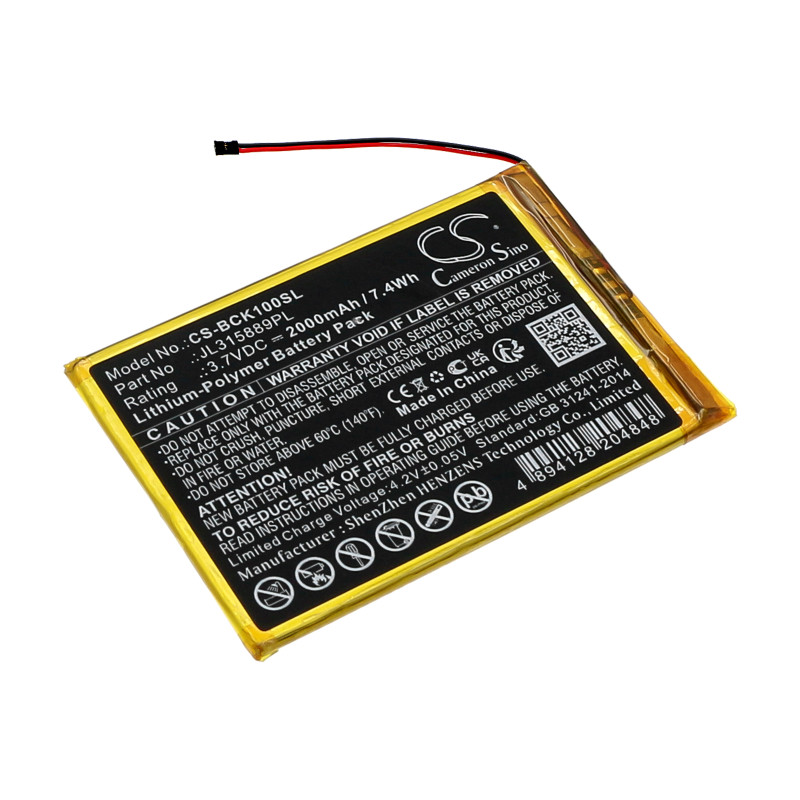 Bookeen CYBFT1F-BK / JL315889PL 2000mAh 7.40Wh Li-Polymer 3.7V (Cameron Sino)