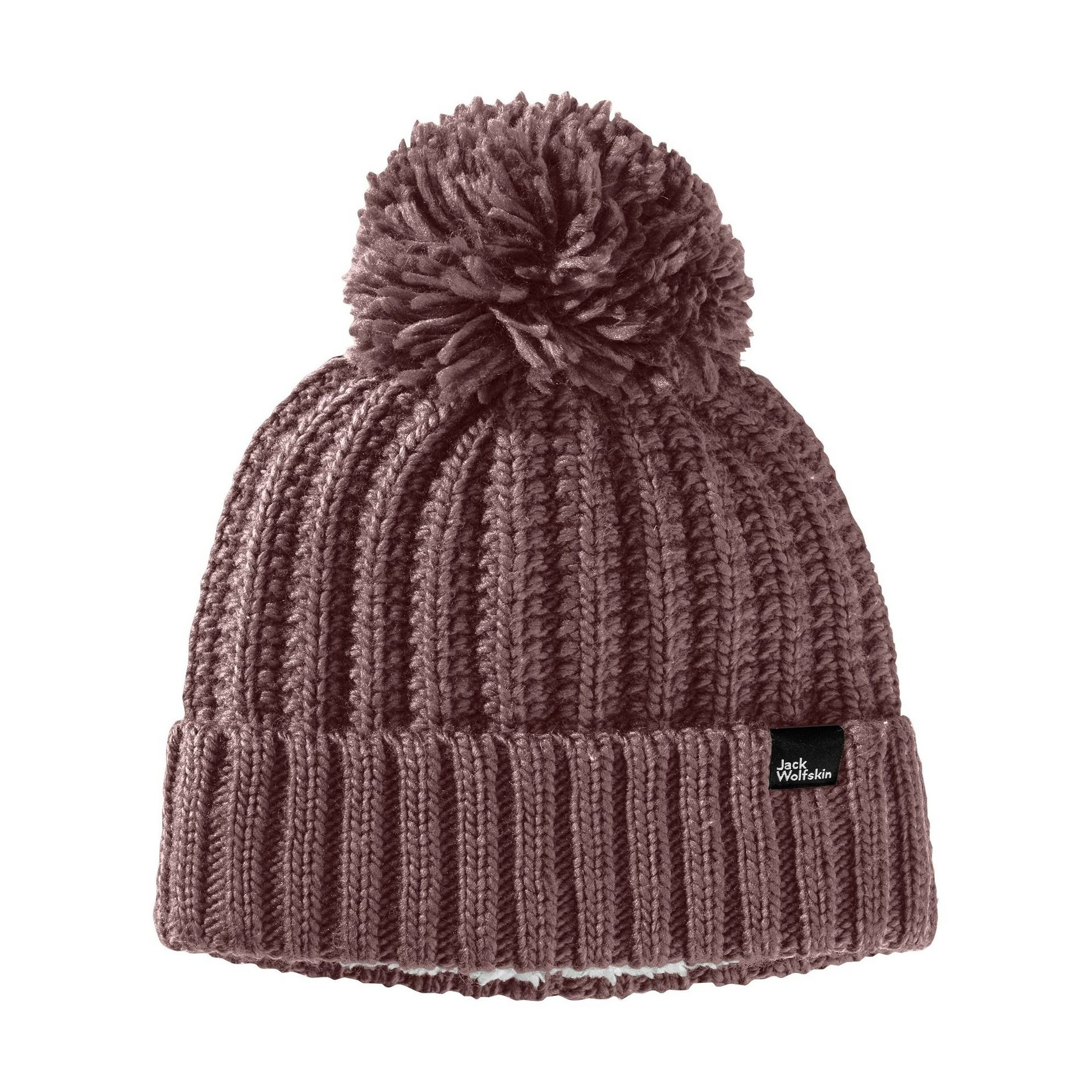 Czapka na zimę Jack Wolfskin HIGHLOFT KNIT BEANIE W red coral - S