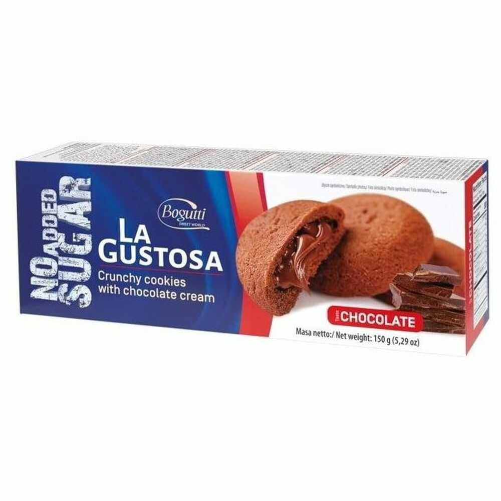 Ciastka z Kremem Czekoladowym Bez Dodatku Cukru 150 g - Bogutti