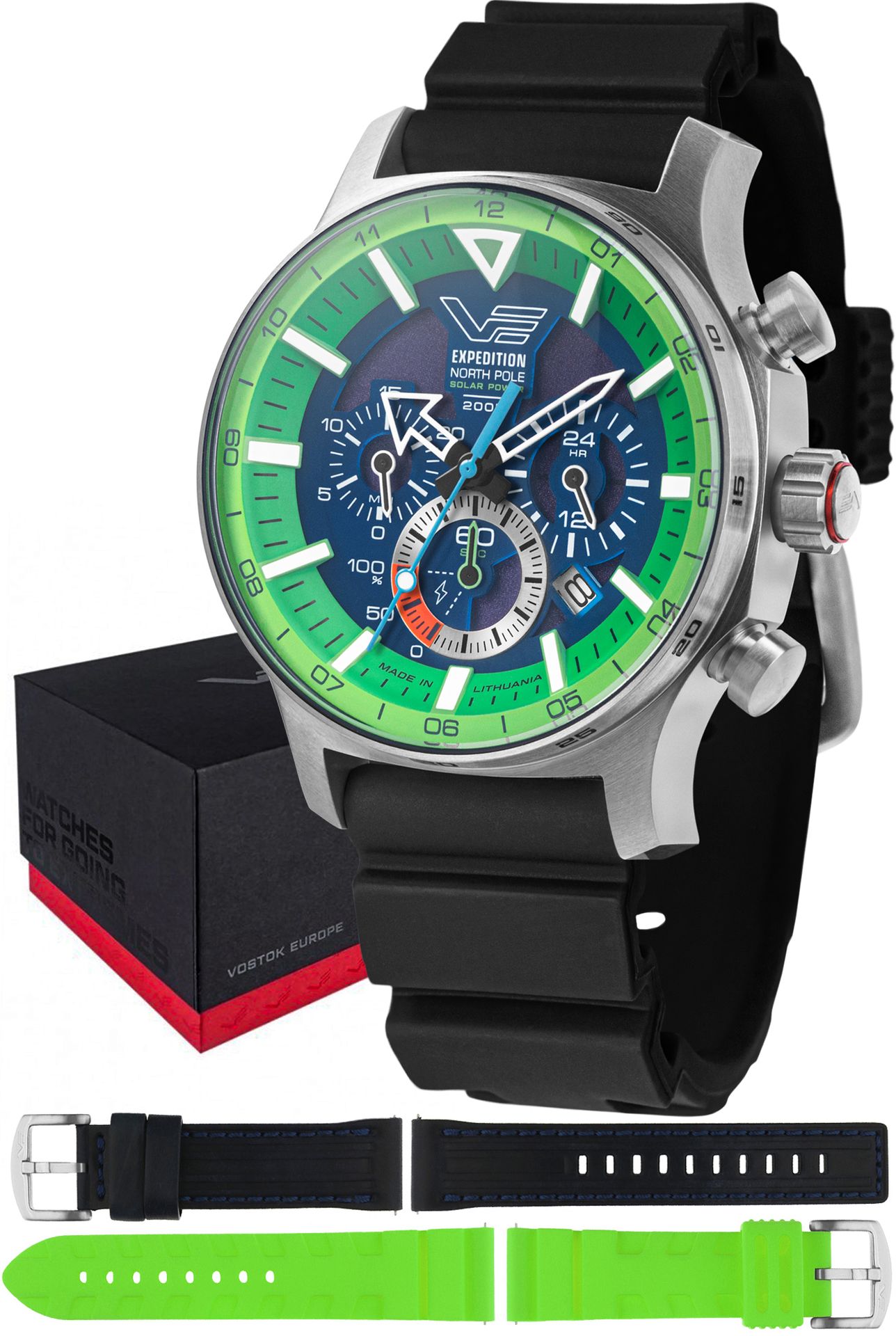 Zegarek Vostok Europe VR42-595A733SB Expedition North Pole 1 Polar Spruce Solar 47mm