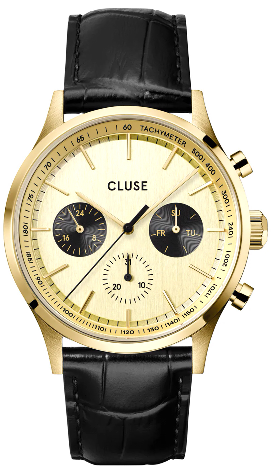 Zegarek Cluse CW21005 Anthéor Multifunction Leather Gold