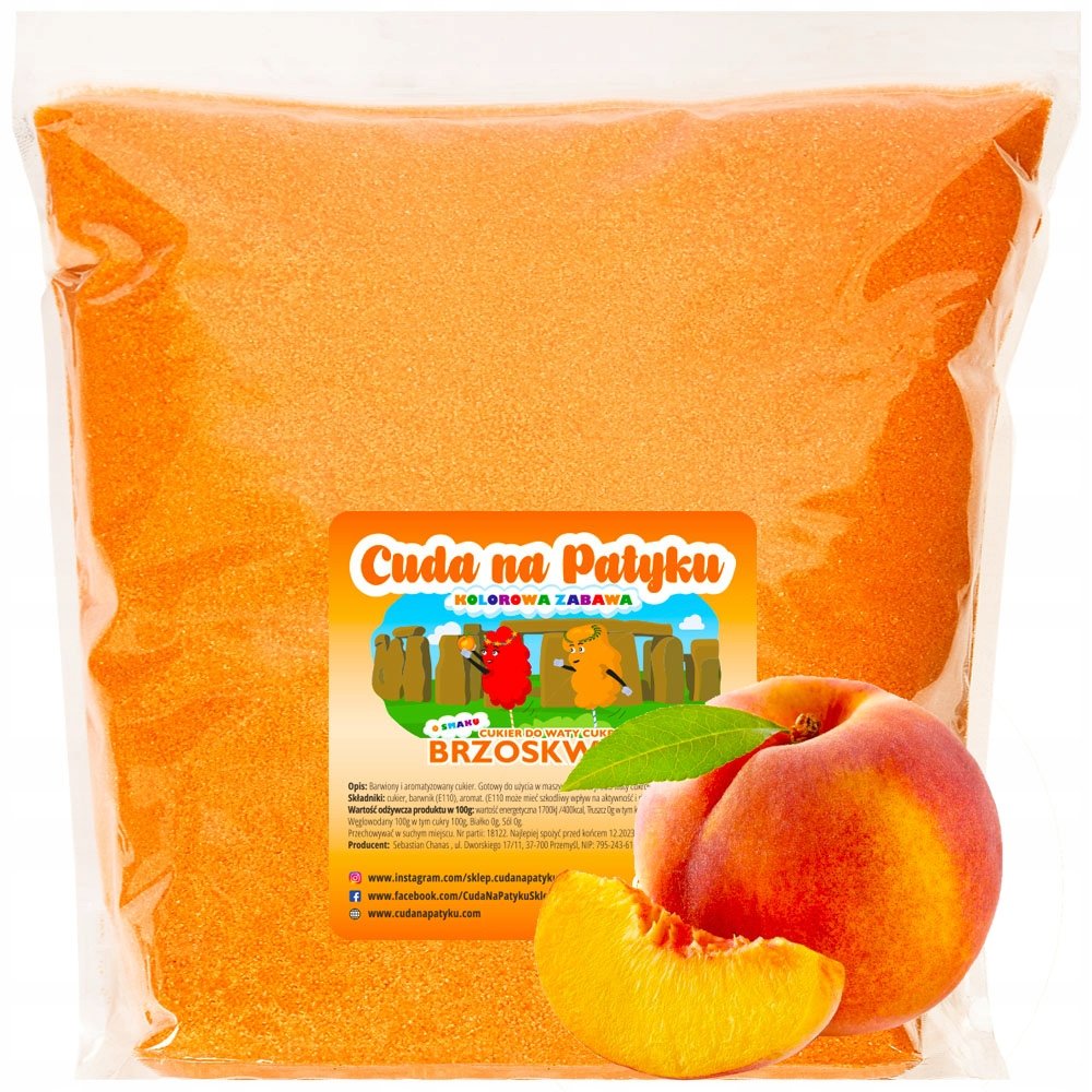 Cukier  BRZOSKWINIOWY 500g