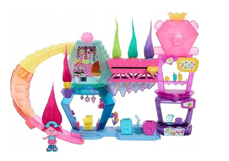 Trolle Zabawa na zjeżdżalni ZESTAW Z 1 TROLLEM I 4 FIGURKAMI HNV37