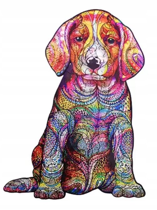 PUZZLE DREWNIANE DLA DOROSŁYCH PREZENT PIESEK A3