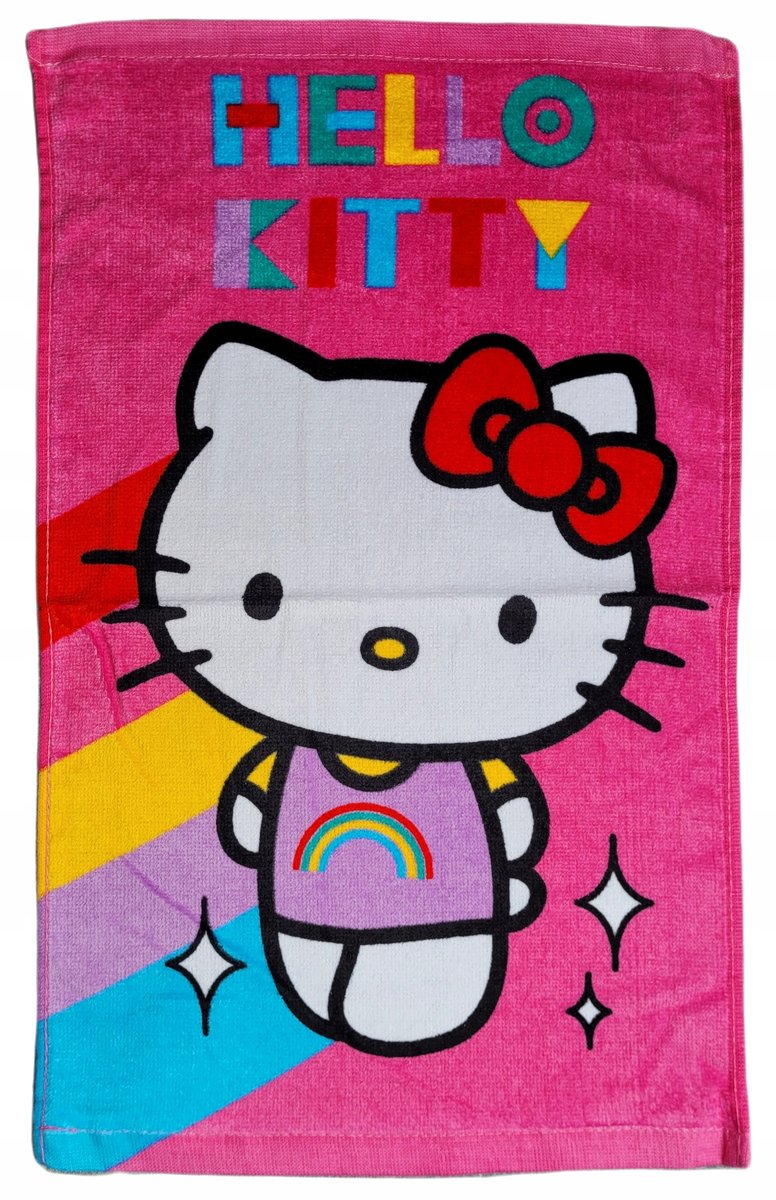 HELLO KITTY RĘCZNICZEK RĘCZNIK MAŁY DO RĄK 30 X 50 DO PRZEDSZKOLA COTTON
