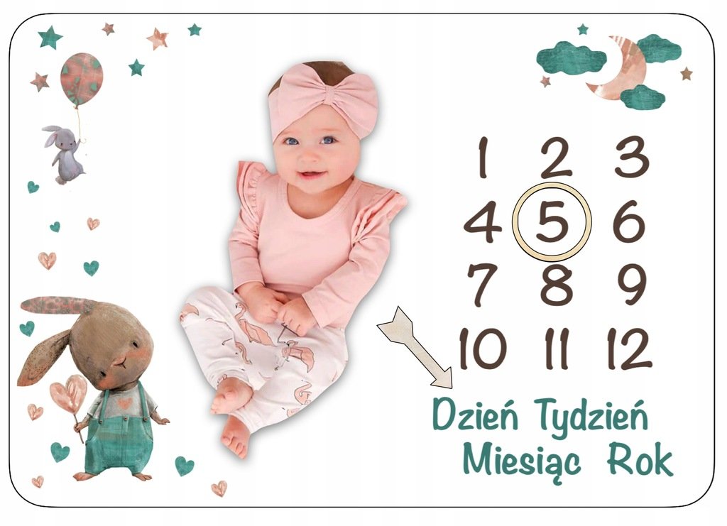 Fotokocyk dla dziewczynki Prezent z okazji narodzin dziecka w eko pudełku