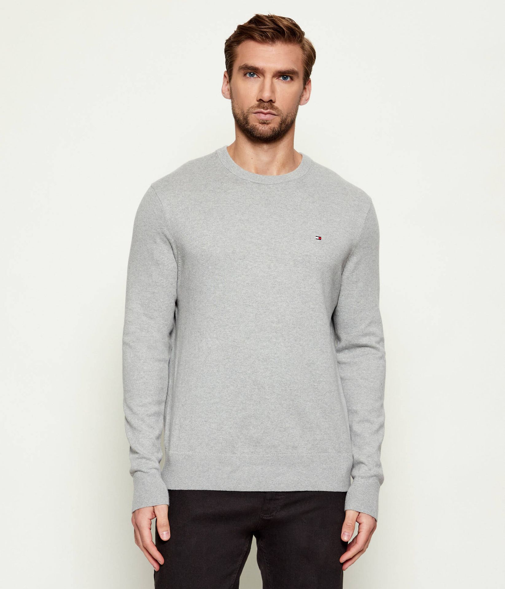 Tommy Hilfiger Sweter Regular Fit z dodatkiem kaszmiru