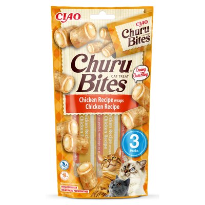 Inaba Ciao Ciao Cat Churu Bites Chicken Recipe Wraps Kurczak 30g Inaba Ciao |