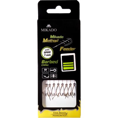 MIKADO Haczyki Method Feeder Plecionka Z Igłą NR.4
