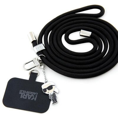 Pasek KARL LAGERFELD Universal CBDY Cord Czarny KLUCNMSCKIK