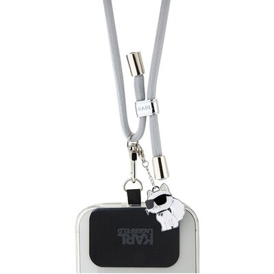 Pasek KARL LAGERFELD Universal CBDY Cord Szary KLUCNMSCKIG