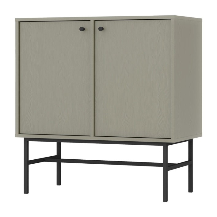 Komoda TOKYO 3 2F Typ 812 Eukaliptus Czarny stelaż