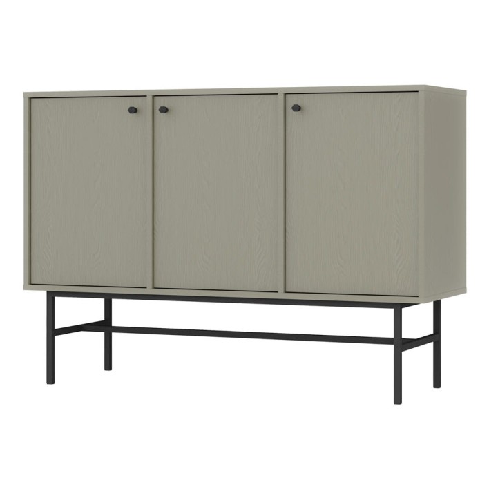 Komoda TOKYO 3 3F Typ 813 Eukaliptus Czarny stelaż