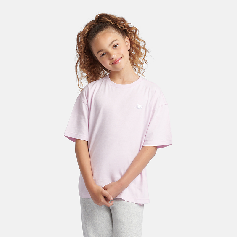 Koszulka dziecięca New Balance LAKG0001LIR  różowa