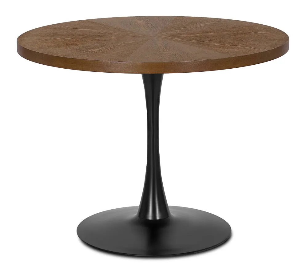 Okrągły stół na jednej nodze w kolorze orzech W3-T58