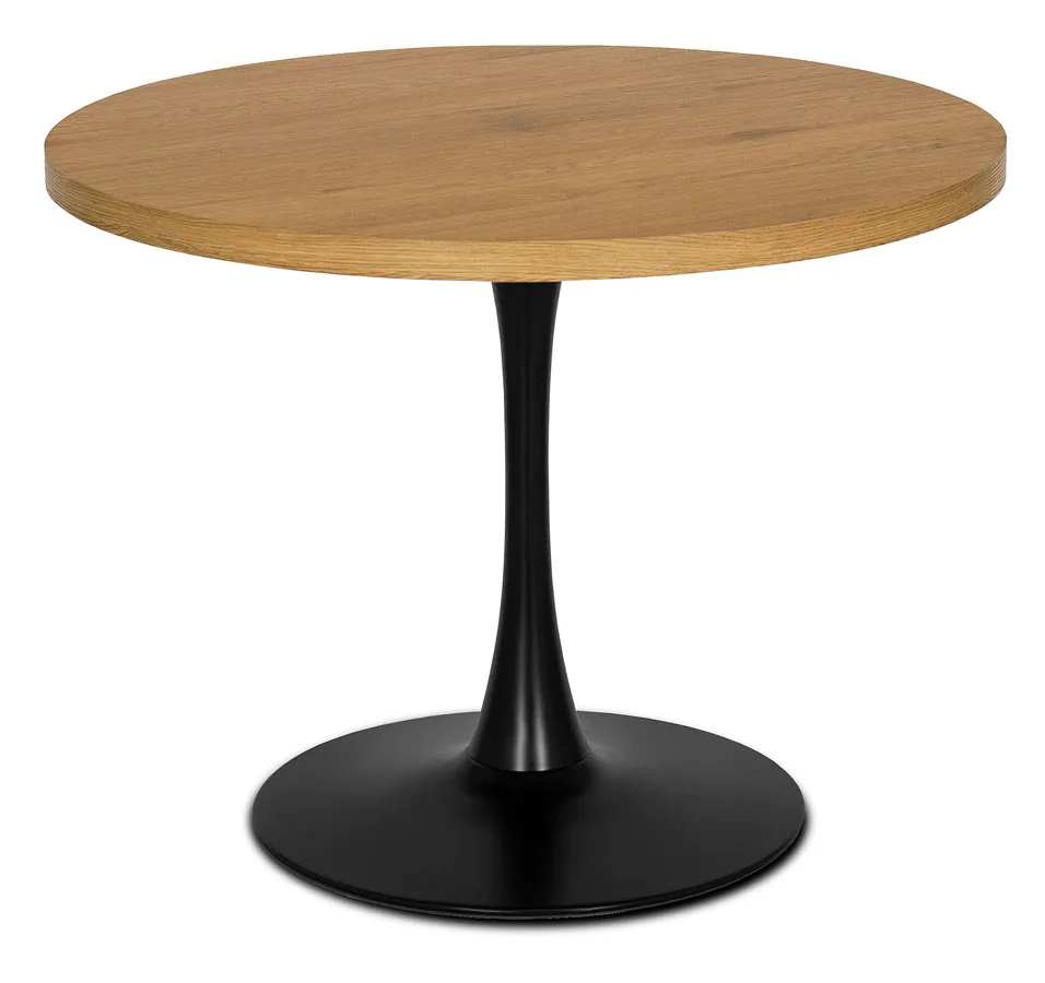 Stół z okrągłym blatem dąb złoty D6-E18