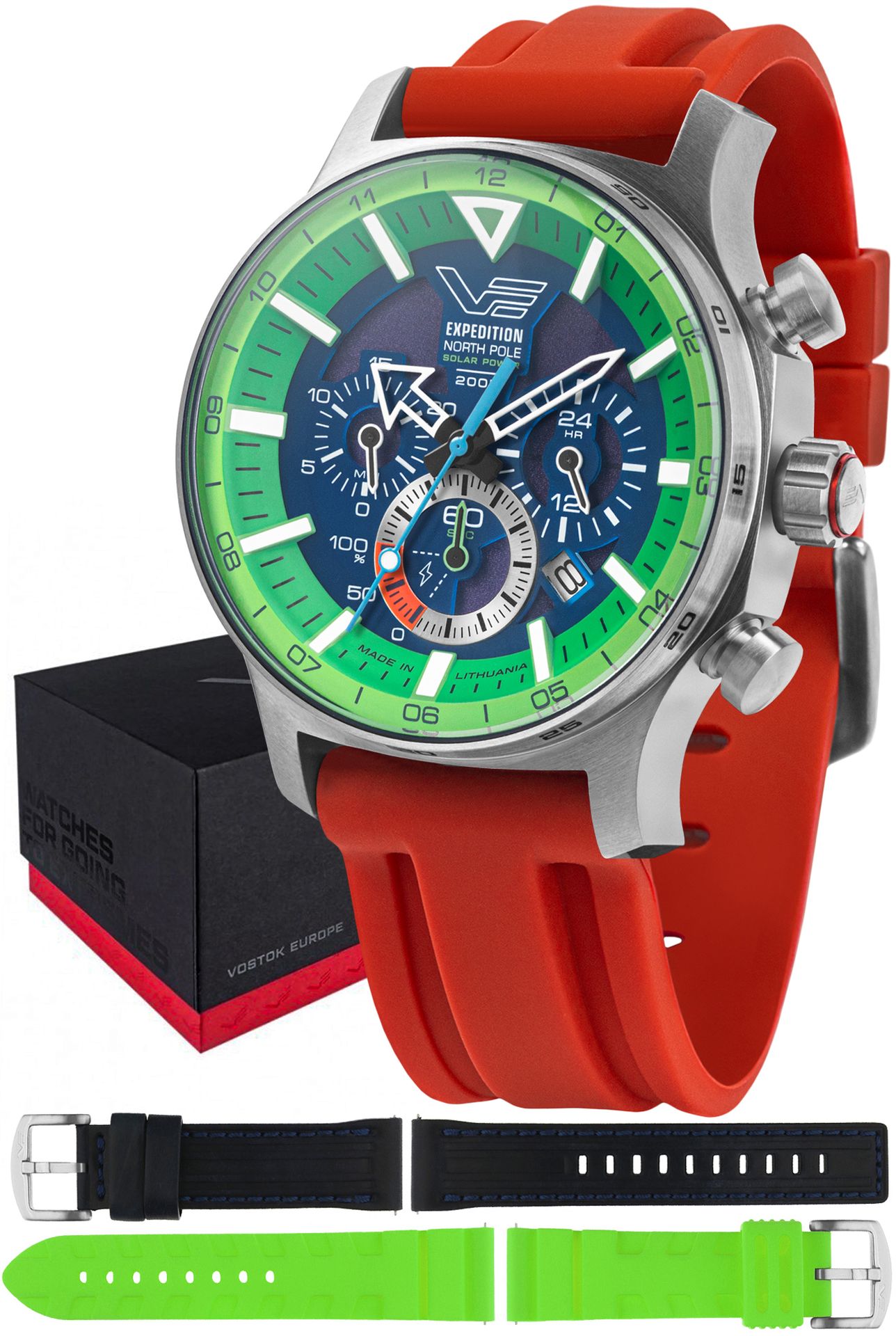 Zegarek Vostok Europe VR42-595A733SR Expedition North Pole 1 Polar Spruce Solar 47mm