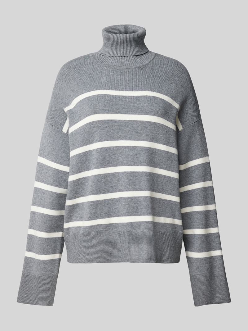 Sweter z dzianiny z golfem model ‘KAMMA’