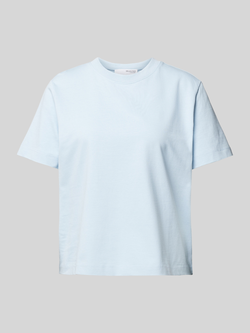 T-shirt z czystej bawełny ekologicznej z okrągłym dekoltem
