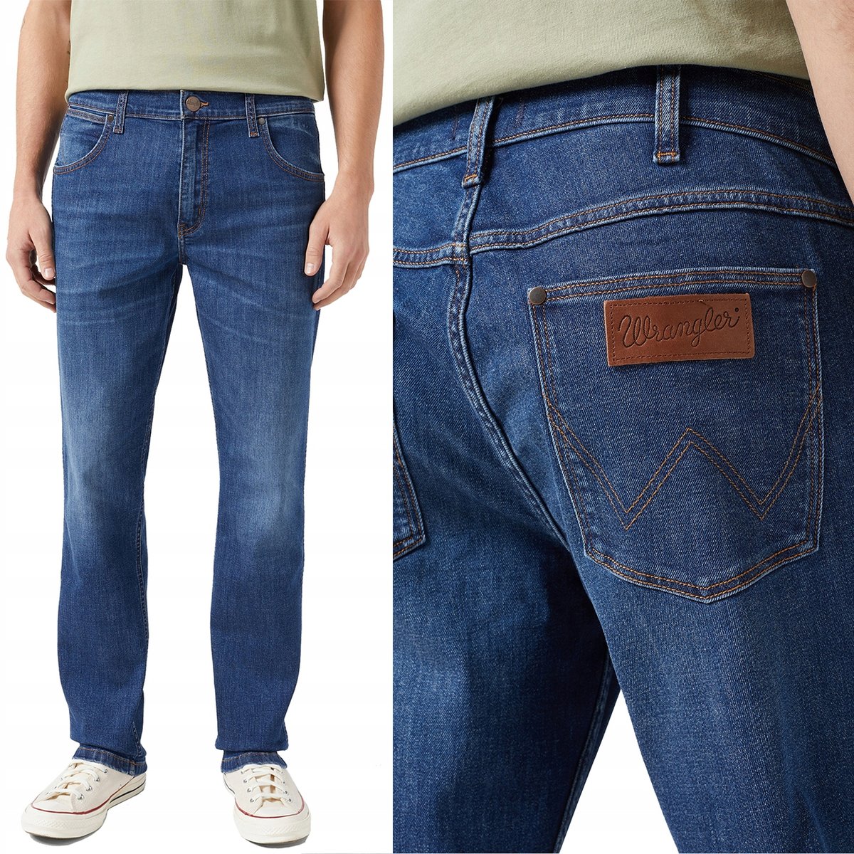 Wrangler GREENSBORO Winston SUPER WYTARTY CIEMNY DżINS W31 L34